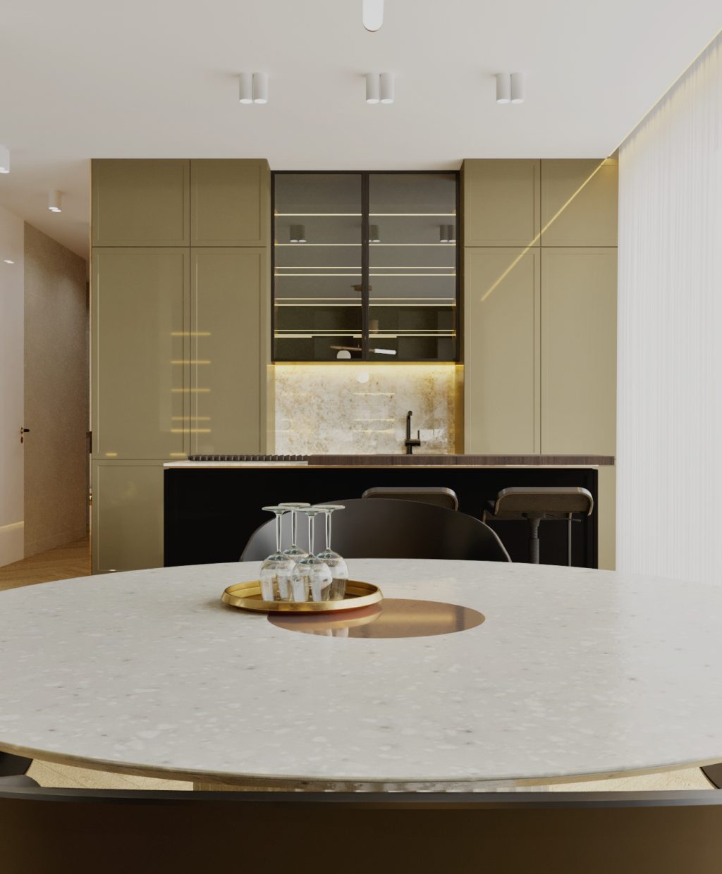 návrh interiéru luxusný byt ahoj park Bratislava mozego kuchyňa 1